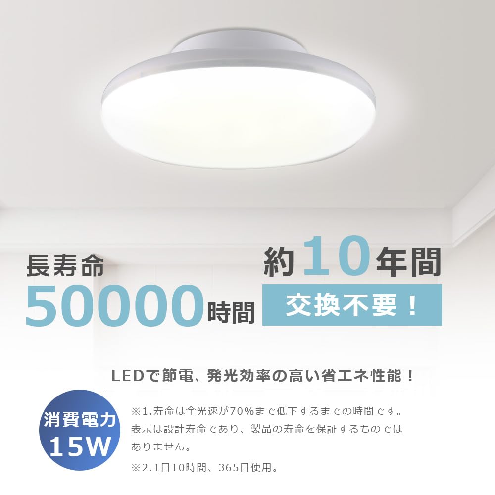 Amazon.co.jp : 【工事不要 】LEDシーリングライト 小型 ワンタッチ